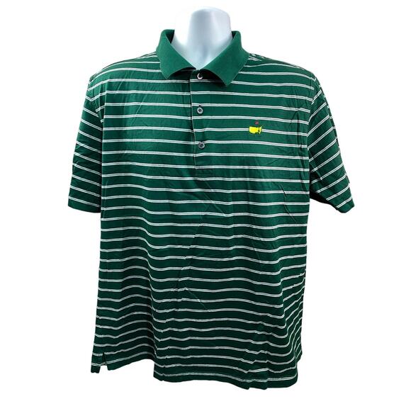 Masters Collection Polo Shirt Adult Large Augusta National Cotton Striped Mens - Picture 1 of 9